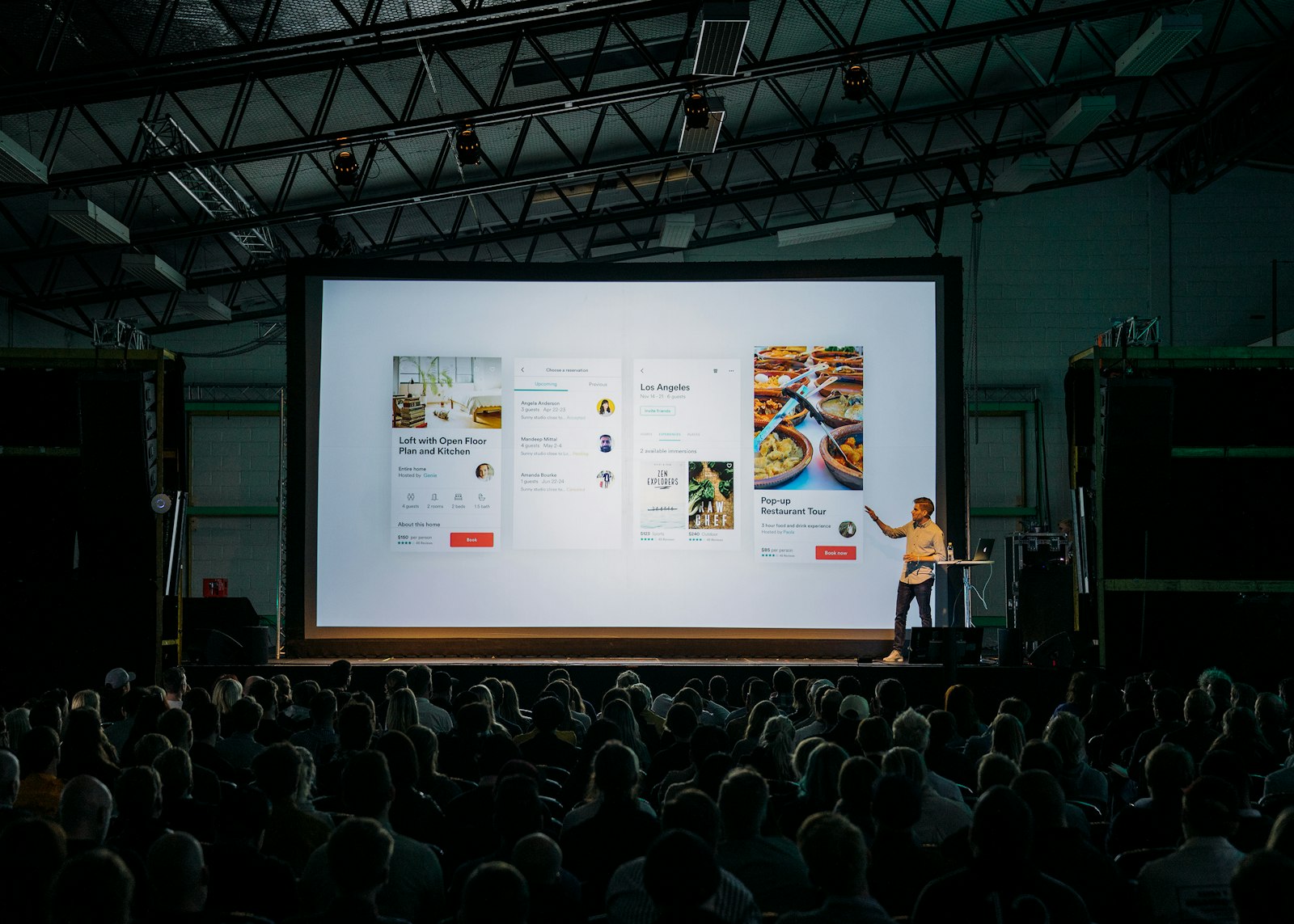 Workshop presentation in a dimmed room